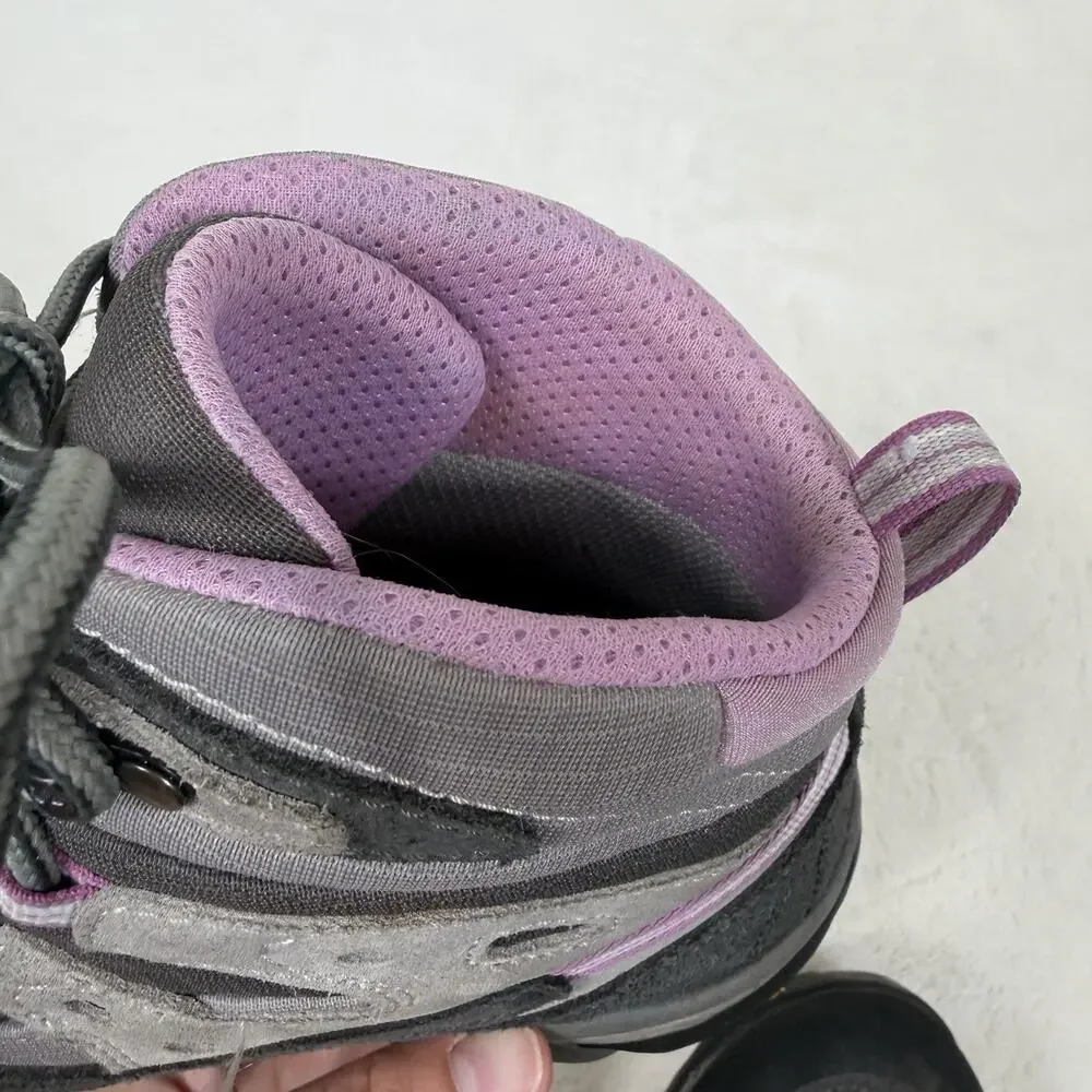 Asolo Women’s Waterproof Hiking Boots Gray Pink Vibrant Mid Ankle Size 9